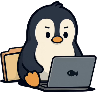 Pip Waddson - Vendis AI penguin mascot working on sales automation